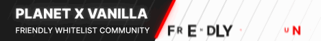 Planet X Vanilla – Friendly Whitelist Community Minecraft server