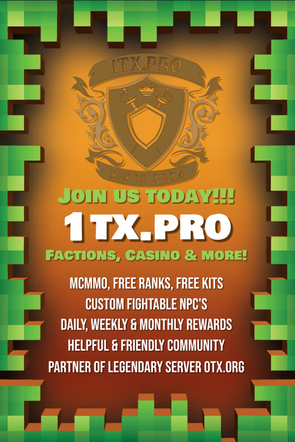 1tx.pro [Factions, Casino, Gambling - EVERYTHING IS FREE] Minecraft Server